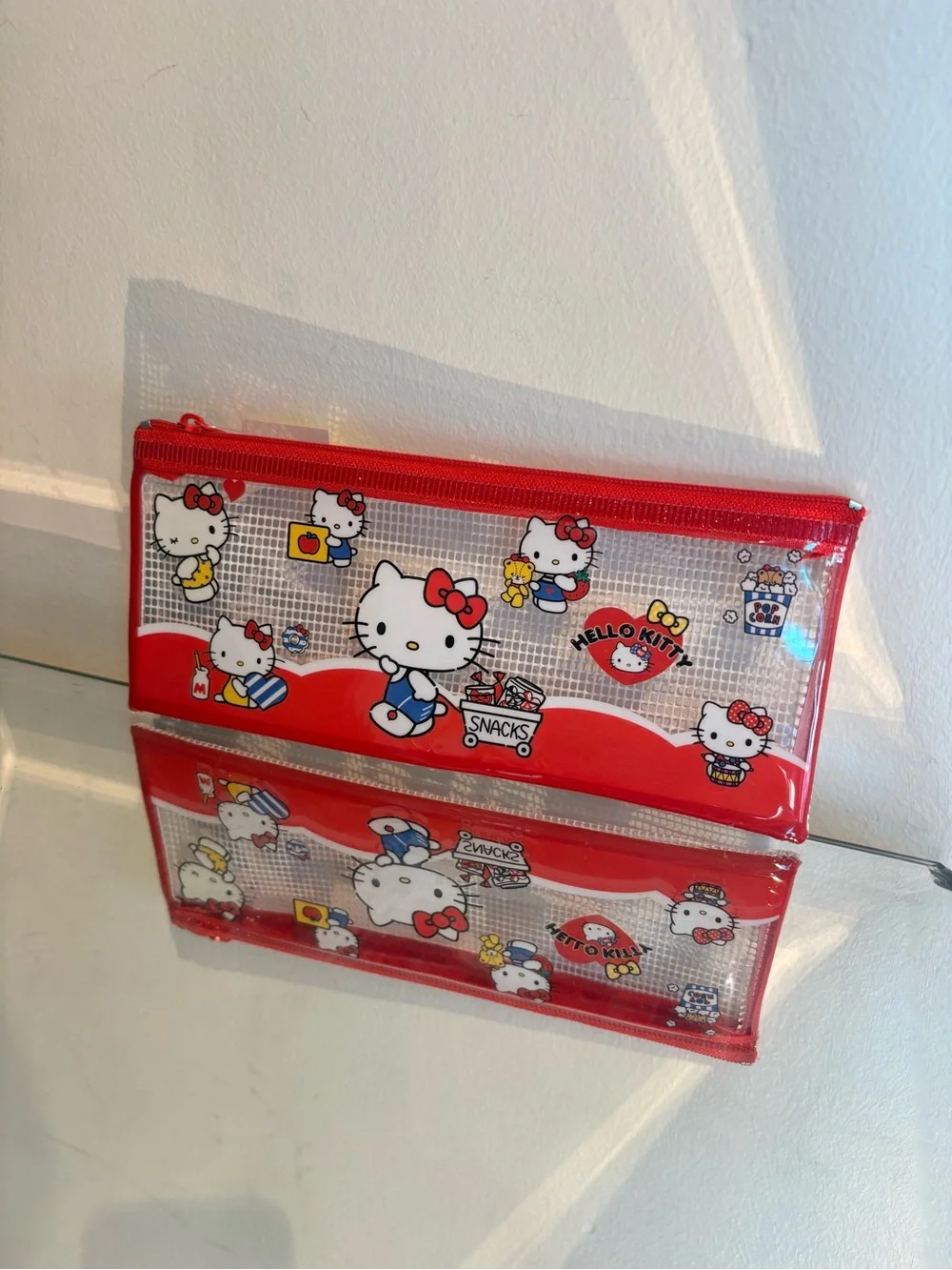 Hello kitty snacks theme pencil case NWT
